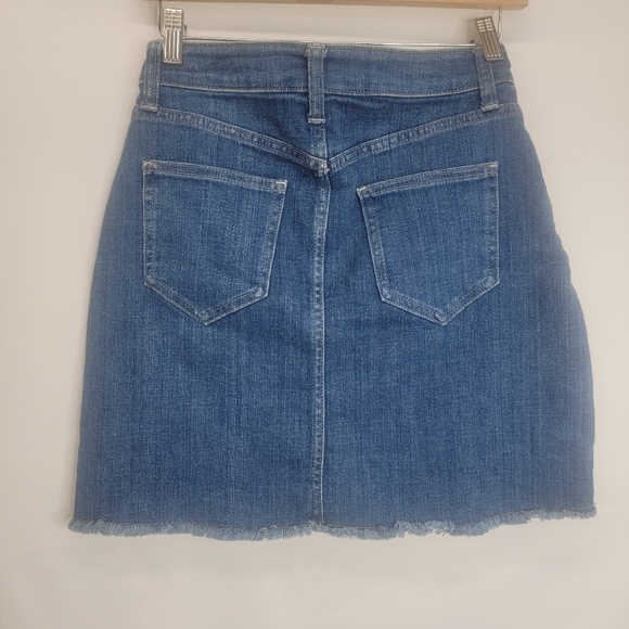 ARIZONA JUNIORS TWO TONE PATCHWORK DENIM MINI SKIRT STRETCHY BLUE JEAN WOMENS 3 - Picture 7 of 9
